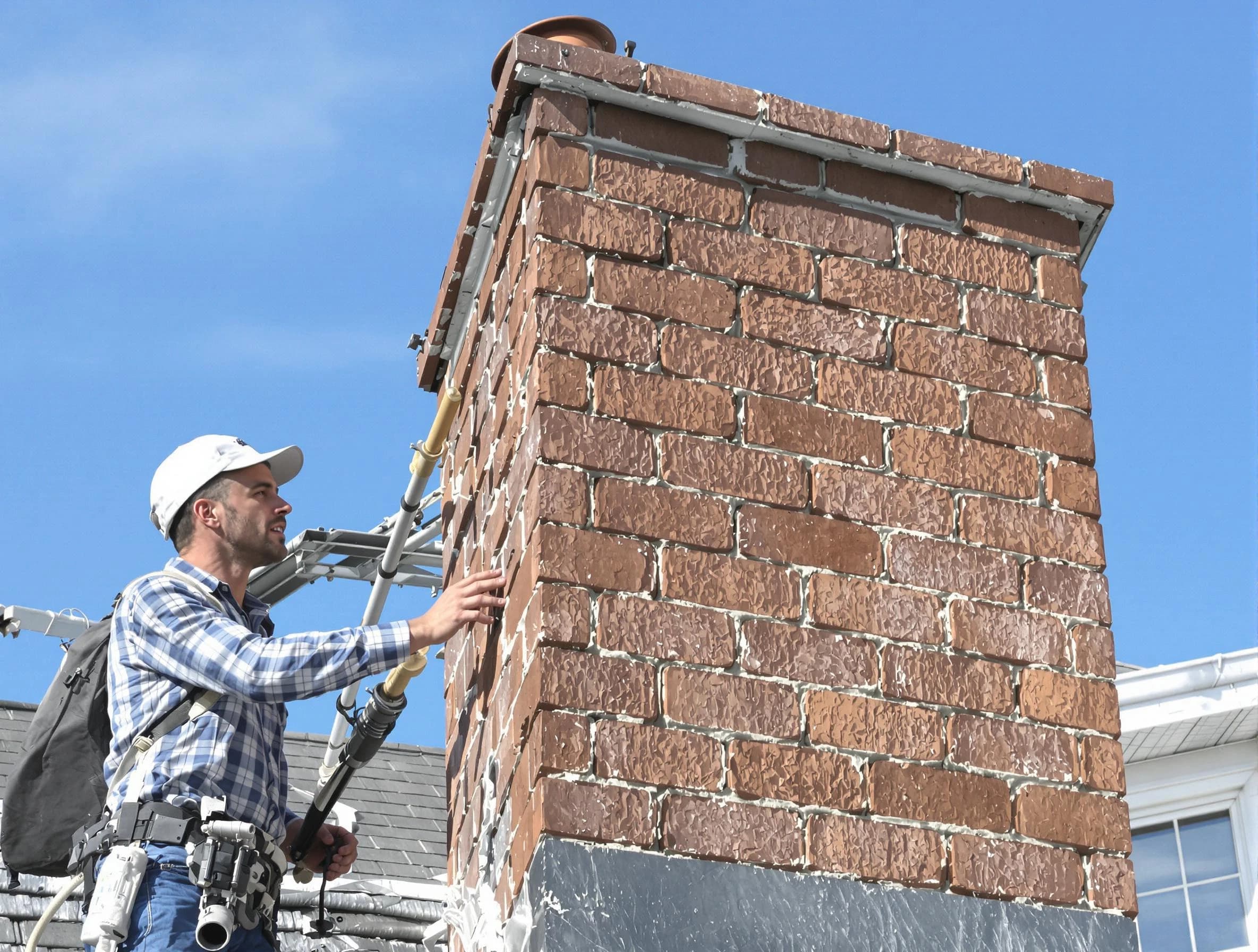 Brickwork for a chimney rebuild by Tuttle Chimney Sweep in Tuttle, OK
