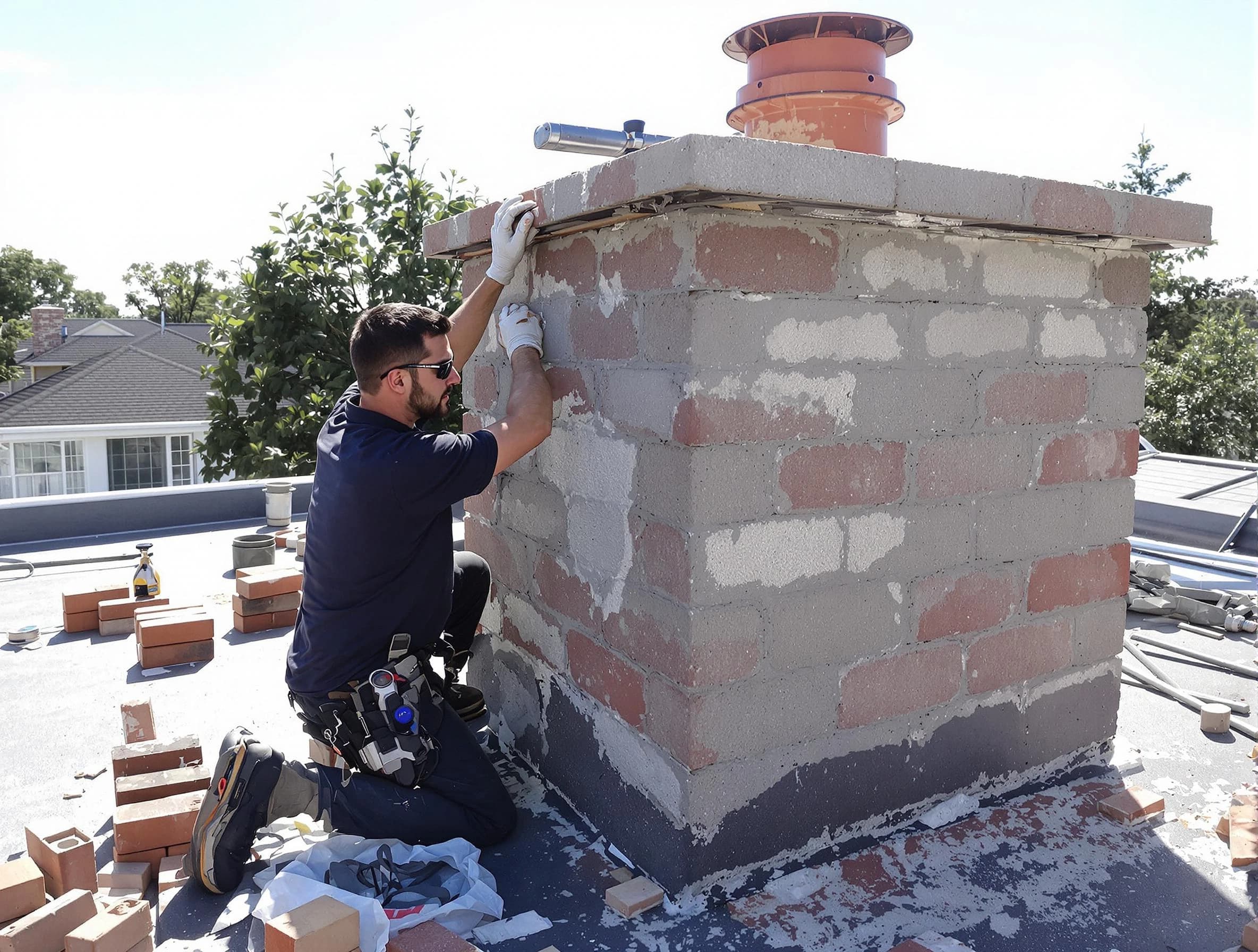 Advanced chimney repair process by Tuttle Chimney Sweep in Tuttle, OK