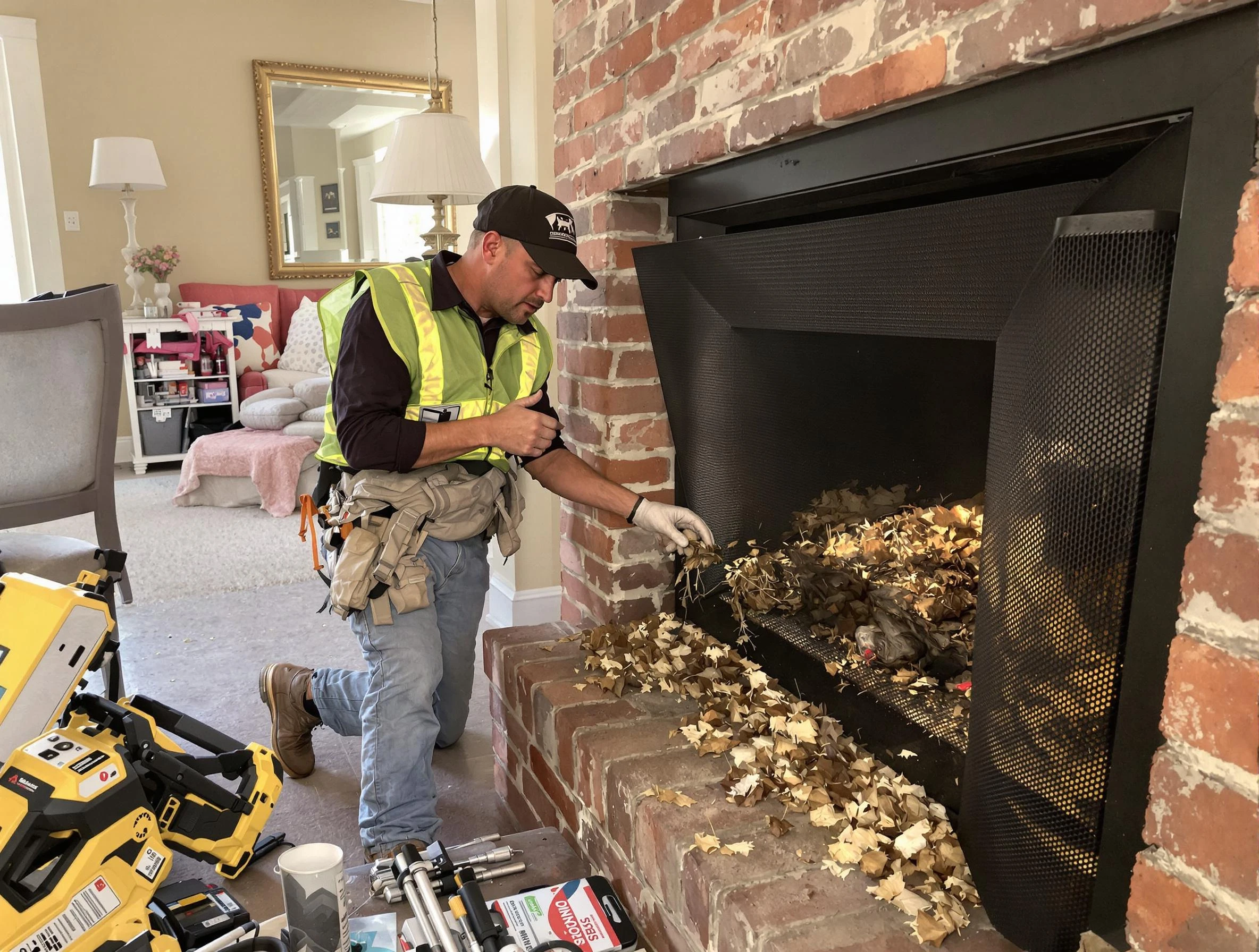 Safe screening installation by Tuttle Chimney Sweep in Tuttle, OK