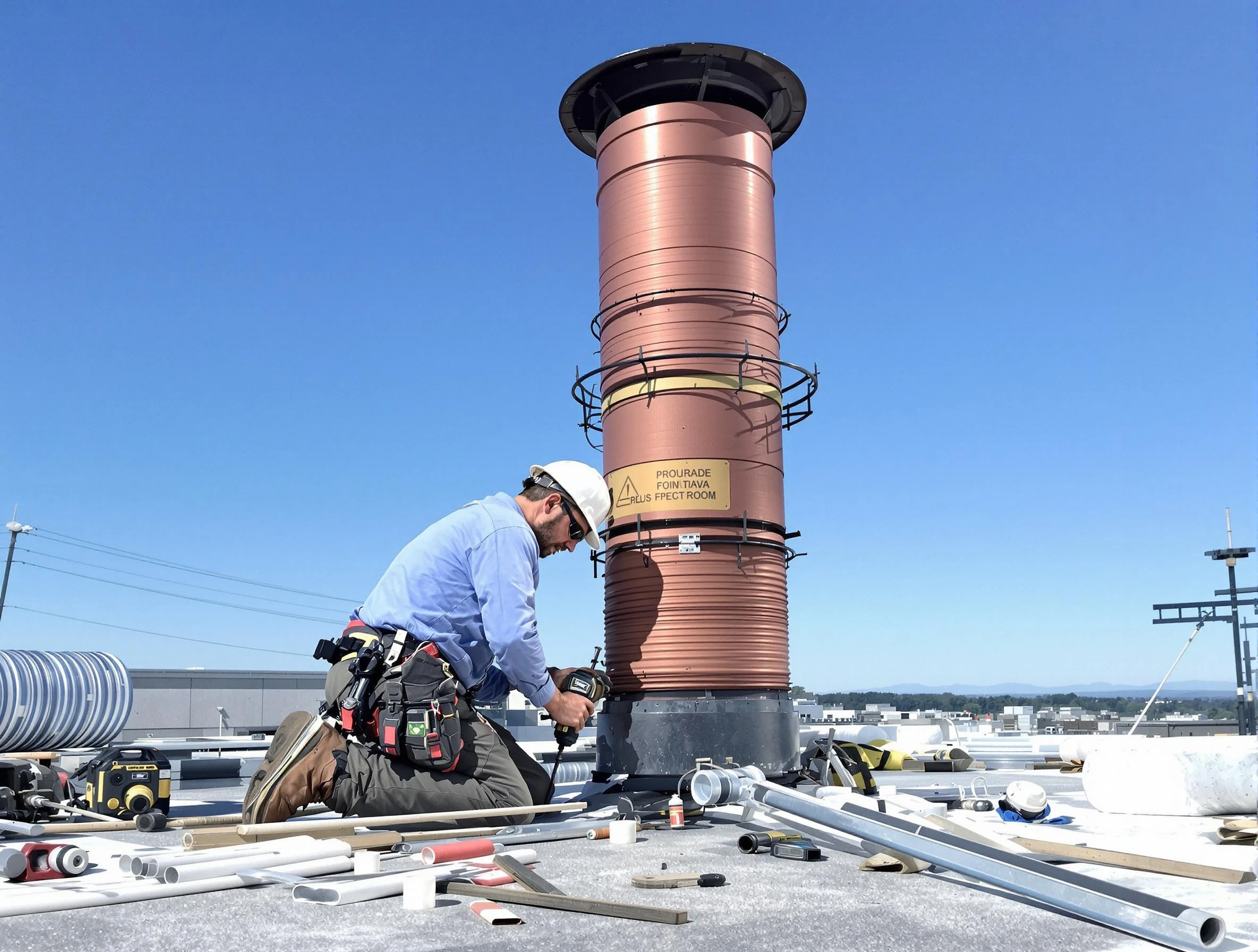 Installed chimney liner by Tuttle Chimney Sweep in Tuttle, OK