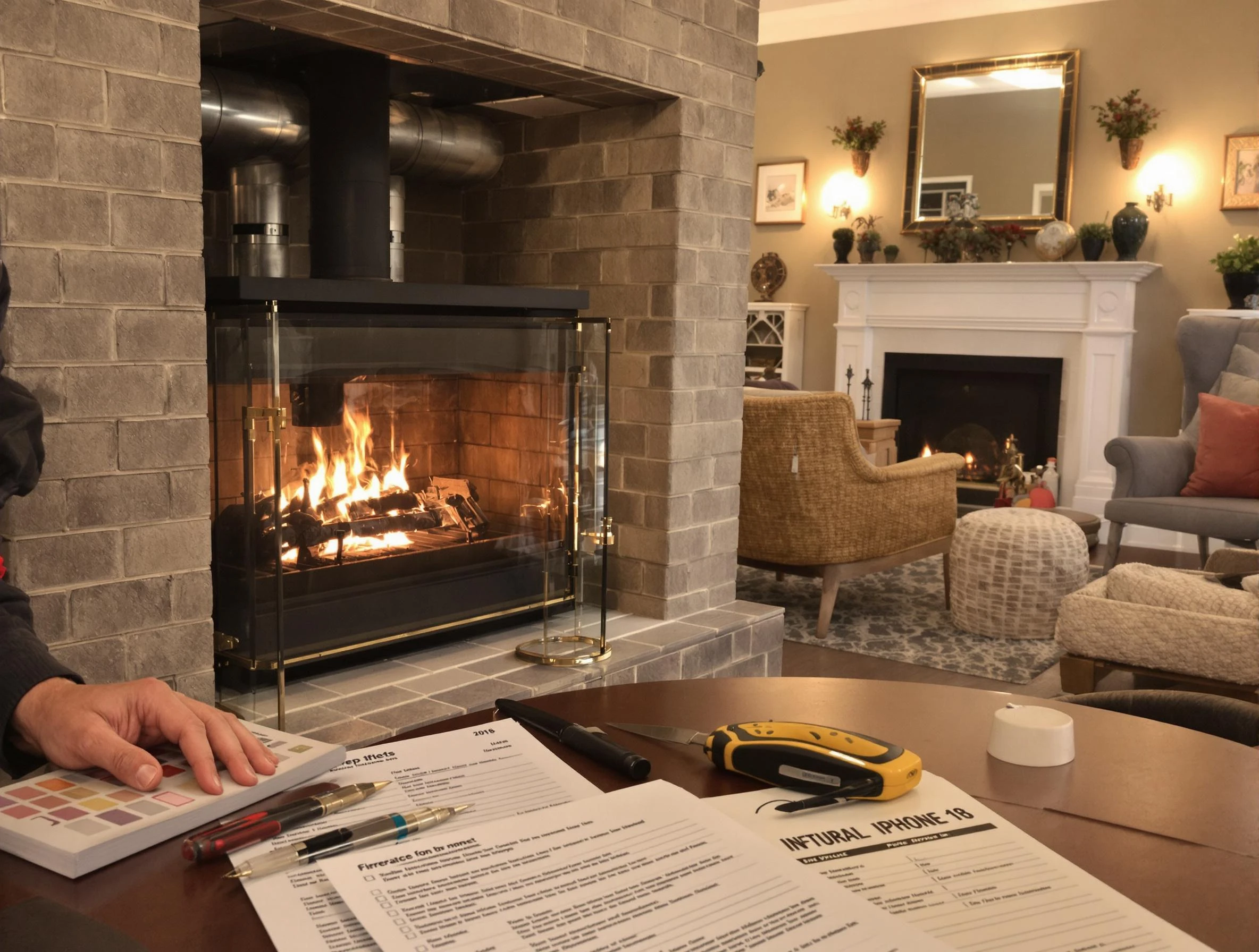 Tuttle Chimney Sweep verifying fireplace safety measures in Tuttle, OK