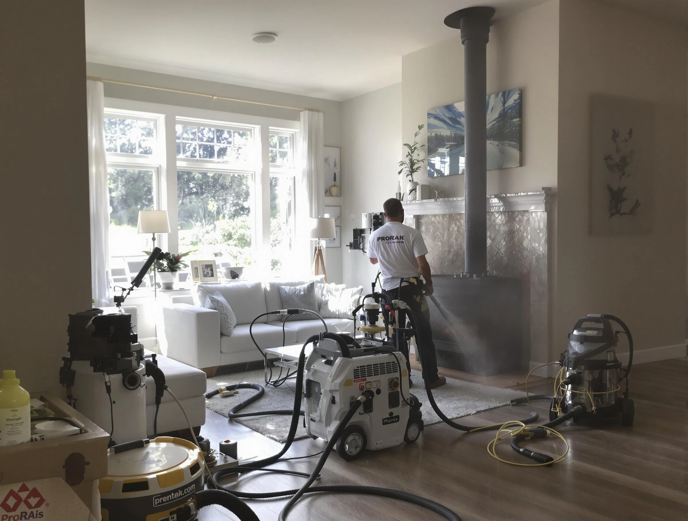 Soot removal service by Tuttle Chimney Sweep for a fireplace in Tuttle, OK